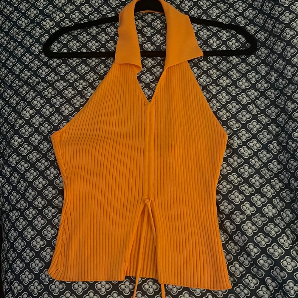 Orange crop top